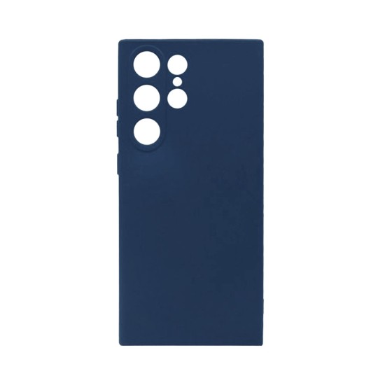 Capa de Silicone com Moldura de Câmera para Samsung Galaxy S24 Ultra Azul Escuro